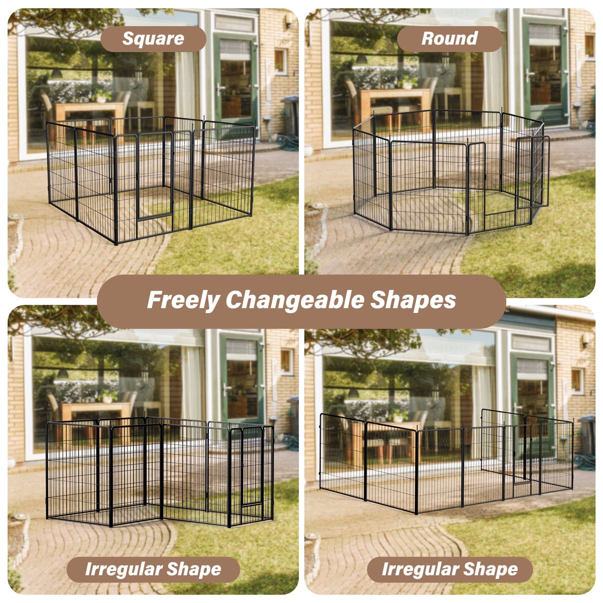 Dog Playpen Indoor Outdoor, 24" Height Doba